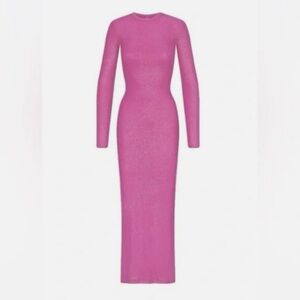Skims pink glitter dress